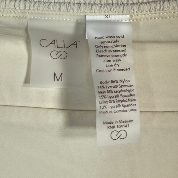 CALIA Women's Wide Banded High Rise Swim Bottoms Sand Medium - Picture 5 of 5